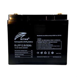 Batterie Lithium Phospha LiFePO4 12V 50Ah de Ritar